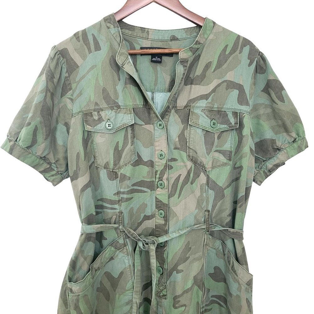 Sanctuary Standard Surplus Risk Taker Romper Womens Size 12 Palm Camo - Picture 3 of 7